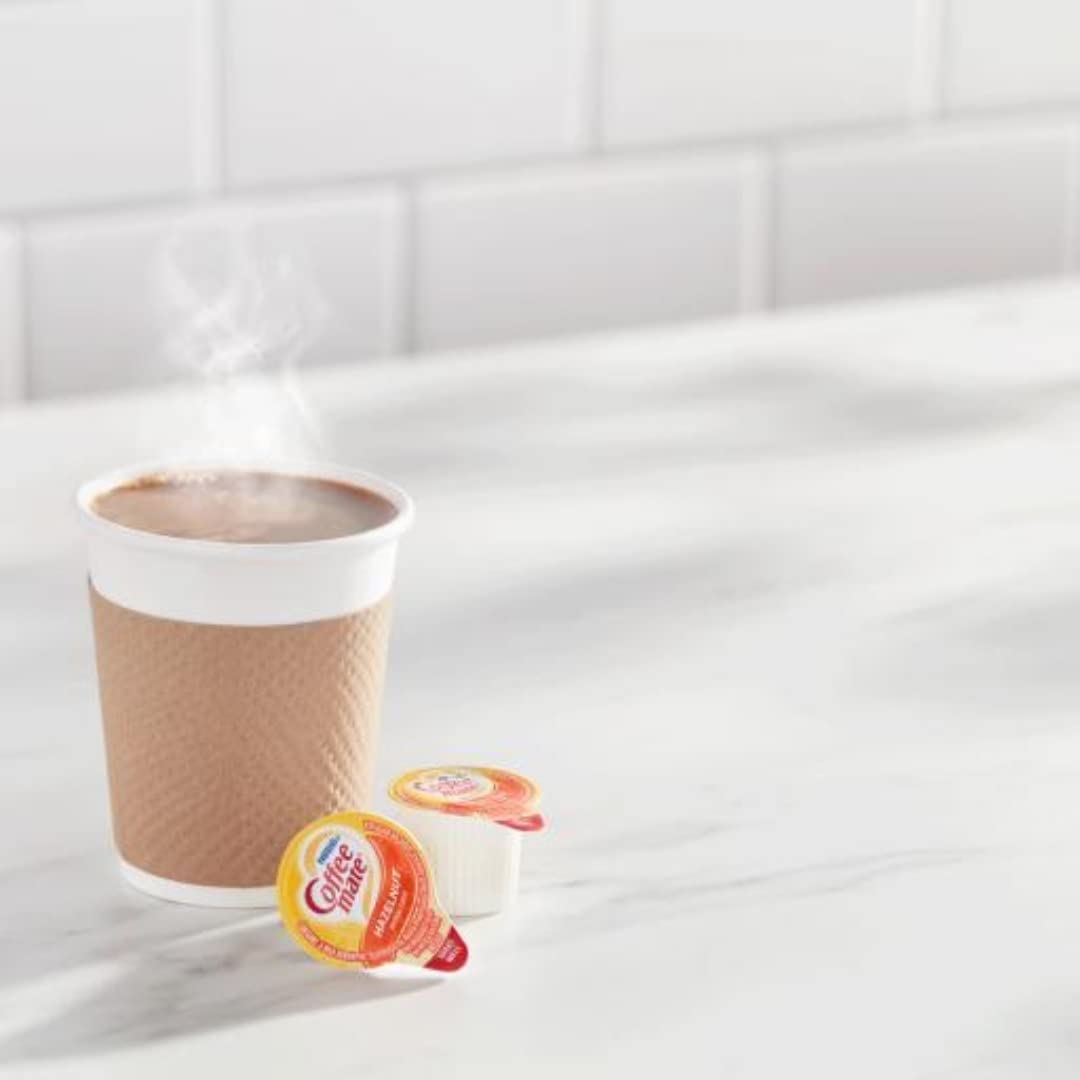 Coffee mate Liquid Creamer Singles Variety Pack, 108ct, 3 Flavors x 36 Each Original, French Vanilla, Hazenult + BestBonus4U Coffee Stirrer Spoon