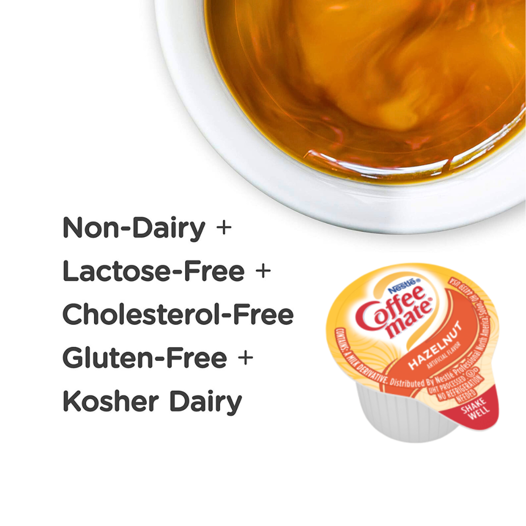 Coffee Mate Creamer Pack -200 ct, 4 Packs x 50 Each Non-Dairy Creamer Cups in Hazelnut Flavor - Perfect for Office, Travel, and Entertaining + BestBonus4U Coffee eBook