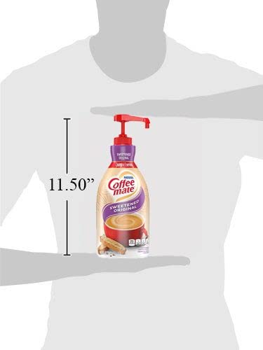 Coffee mate Creamer, Non Dairy, No Refrigeration, 50.7 Ounces, Sweetened Original Liquid Concentrate, 1.5 Liter Pump Bottle (Pack of 3) with BestBonus4u Complete Recipe E-Book of 20+ Delicious Coffee.